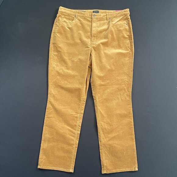 NWT Talbots Women’s 18 Curvy Corduroy Straight Leg Pants High Waist Full Length - Picture 3 of 11